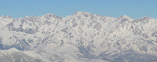 A view of the eastern massif eastern massif