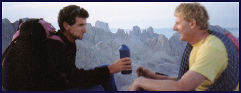 Mike and Chris Cullen on Peña Vieja. Photo Nick Longland mike chris pena vieja