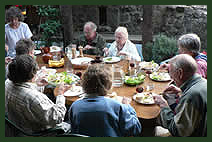 Dinner in the courtyard